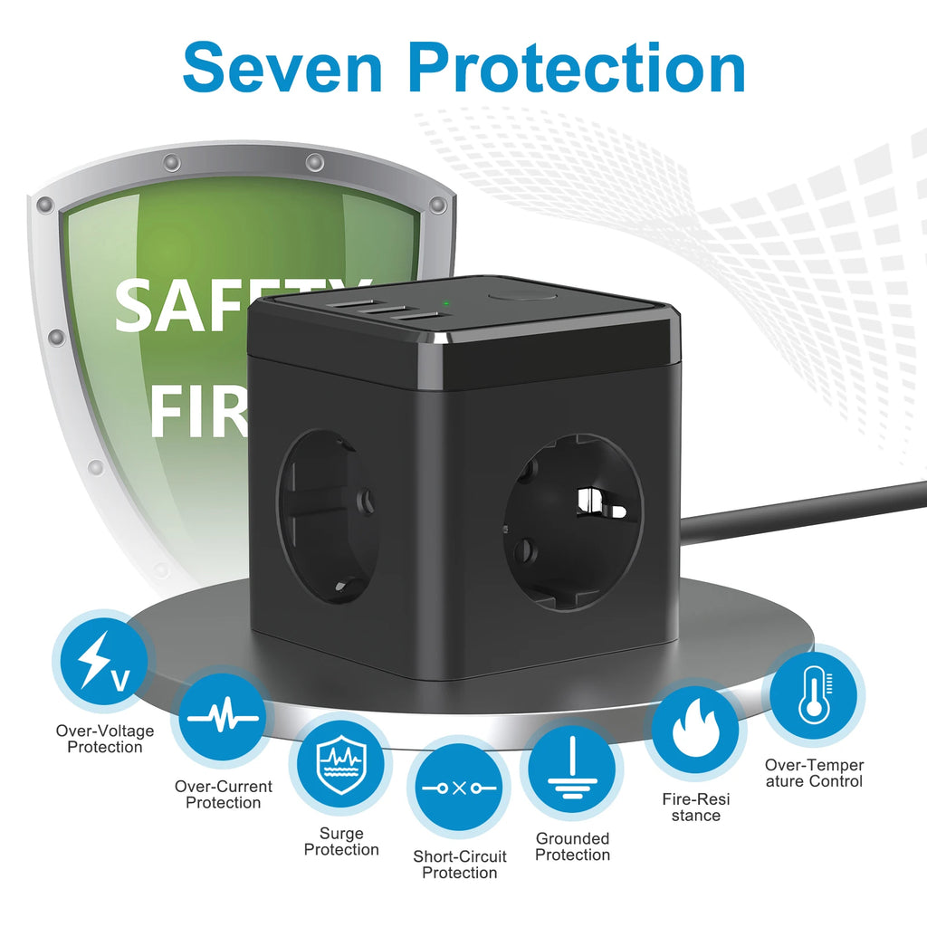Cube Multiple Socket With USB